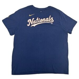 Washington Nationals Shirt‎ Mens XL Blue The Nike Tee Turner #7 MLB World Series